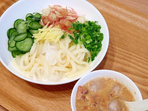 冷汁うどん☆つけ麵スタイル☆冷凍うどんアレンジ